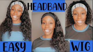 Easy To Apply Headband Wig|Water Wave Texture | What Wig |Convenient Install | Unice Hair