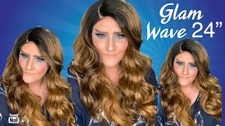 Sensationnel Butta Lace Glam Wave 24" Wig Review|Human Hair Blend|T1B/Golden Blonde|Wigtypes.Co