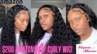 $200 Amazon Prime 13X4 28" Lace Frontal Deep Curly Wig 180% Density|Siyun Show Hair|Not Sponsor