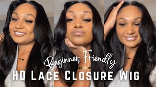 How To:Install Gluelesshd Lace Closure Wig | My First Time & I Killed It | Quick+Easyft.Nadulahair