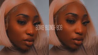 Best Blonde Affordable Bob | 613 Amazon Human Hair Install
