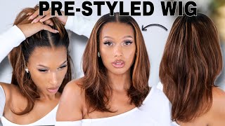 Wigs You'Ve Wated For  Silk Press Blowout On Mid Length Invisible Lace Wig | Beginner Friendly