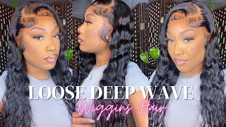  Deep Side Part + Dramatic Baby Hair On Loose Deep Wave Hd Lace Wig Ft Wiggins Hair