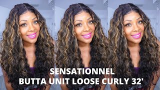 Wig Review: Sensationnel Human Hair Blend Hd Lace Front Wig Butta Unit Loose Curly 32'