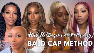 How To: Bald Cap Method Frontal Wigs | Beginner Friendly | Tips & Tricks For Low Hairline Brown Skin