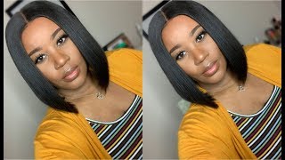 Natural Everyday Blunt Cut Yaki Bob Wig | No Bleaching Needed | Rpgshow