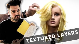 How To Cut A Textured Layered Haircut | Hair Tutorial