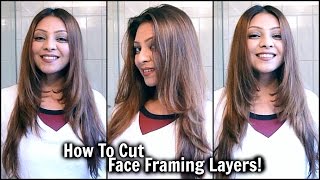 How To Cut Face Framing Layers At Home! | Diy Long Layered Haircut | Cut Your Own Hair Tutorial!
