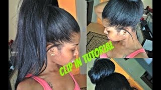 High Ponytail And Bun With Clip Ins ( No Lumps!!)