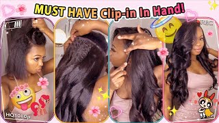 How To: Clip-In Extensions On Natural Hair! No Glue No Gel Protective Style Ft.#Elfinhair Review