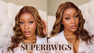 A Must Have |The Best Brown Girl Friendly Highlight Wig | Watch Me Install This Wig| Ft. Superbwigs