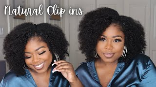 Natural Hair Goals| Jerry Curly Clip Ins | 10 Minute Install | Curlsqueen