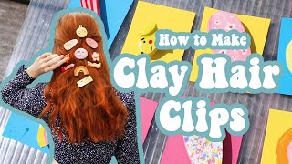 How To Make Clay Hair Clips | Polymer Clay Hair Clip Tutorial
