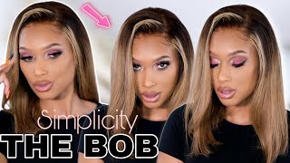 Let'S Talk Color! New Hairline No Glue Bob Lace Wig Honey Blonde Hair