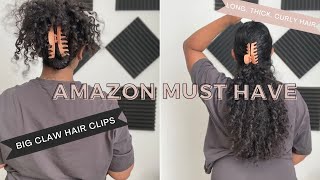 Amazon Must Have | Big Hair Claw Clips. Long, Thick, Curly Hair |