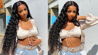 This Hair Is Everything! | 28"" Loose Deep Wave Wig Install | Ft. Wiggins Hair