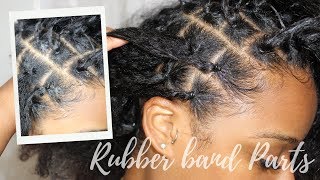 How To: Part Hair For Rubber Band Method Crochet Styles | Abby Jahaira