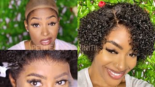 No Glue No Baby Hairs Short Curly Bob Installation Ft. Rpgshow Hair | Petite-Sue Divinitii
