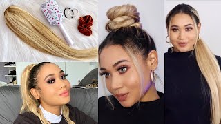 3 Ways To Style Your Clip In Ponytail | Frontrow Hair