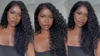 You Need This Curly Wig! Detailed Hd Lace Frontal Wig Install (No Glue) | Asteria Hair