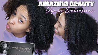 14 Inch Kinky Curly Clip In Hair Extensions Ft. Amazing Beauty Hair