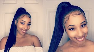 How To Lace Frontal Ponytail | Frontal Ponytail Tutorial