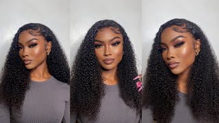 How To: Kinky Curly Frontal Wig Install Ft Klaiyi Hair