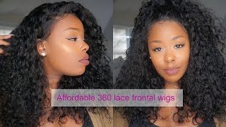 How To Style Affordable Virgin Brazilian 360 Lace Frontal Wig 4 Styles Ft Omgqueen