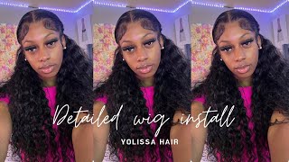 Attempting* To Install A Wig For The First Time | Yolissa Hair
