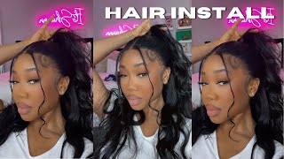 Half Up Half Down Hd Lace Frontal Wig Install | Ft Alipearl Hair