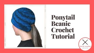 Ponytail Beanie Free Crochet Pattern Workshop