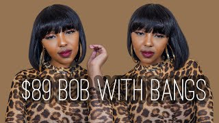 Quick And Easy Install!!!!! Bob With Bangs Ft Luvme Hair