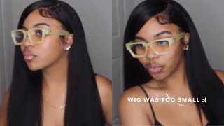 Gorgeous Glueless Frontal Wig Install | Kinky Straight Hd Lace Ft. Luvme Hair *Wig Was Too Small :(*