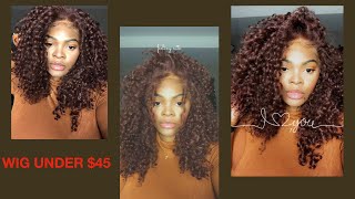 Best Curly Wig Under $45| Outre Dominica Hd Lace Front Color Havbrn| Simply Sheek