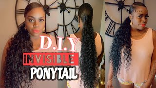 How To: Sleek Back Ponytail |*No Sew No Glue*| Relaxed Hair