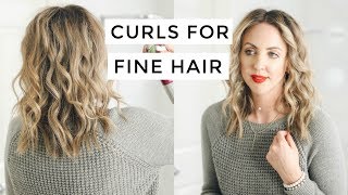 How To: Curls For Fine Hair! Easy Voluminous Hair Tutorial