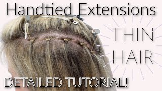 Handtied Extension Method For Thin/Fine Hair //Wholy Hair