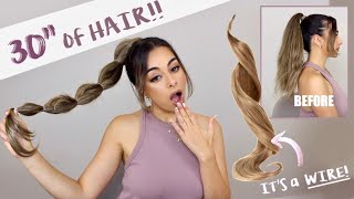 Wired Ponytail! Instant 30" Of Hair! Review And Demo Of Prettyparty Hair