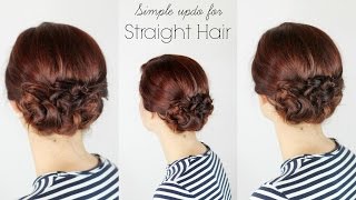Simple Updo For Straight Hair