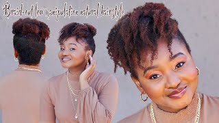 Easy Braid Out Hairstyles 4C | Natural Hair Updo | Tsholo Phoka