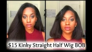 $15 Kinky Straight Half Wig (Outre Annie) | Cut Into A Bob