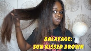Balayage Your Frontal: Sun Kissed Brown | The Yellow Comb & Yolissa Hair