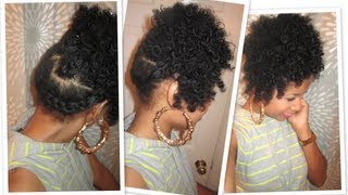 Side Wrap-Braid Updo | Natural Hair Tutorial