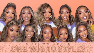 10 Styles One Wig @Motown Tress  Ls137.Ella Hd Invisible Lace 13"X7"
