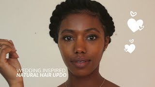 Wedding Inspired Natural Hair Updo Protective Style
