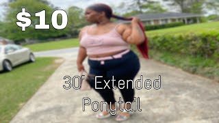 $10???| 30" Slick Back Extended Ponytail On Natural Hair