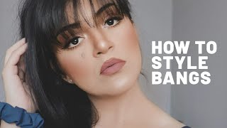 How I Style My Bangs! - Super Easy!