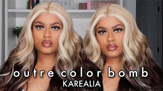 Reverse Ombre Synthetic Wig Under $35? | Outre Color Bomb Karelia | Dipped Chocolate Ft. Dossier!