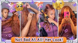Natural Hair Leave Out Transformation! Quick Weave Ginger Color Hairstyle Ft.#Elfinhair Review