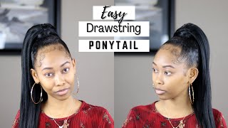 How To Slay A Drawstring Ponytail Tutorial | Quick And Easy Install